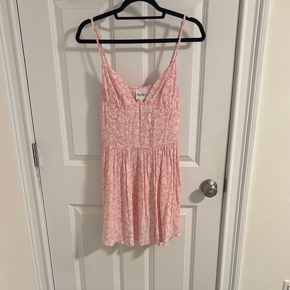 Sky to Moon Pink Floral Mini Dress